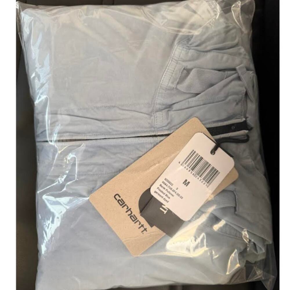 NWT! Carhartt WIP Berm Pullover‎ 0F4GD Frosted Blue, Size: M - Picture 5 of 6